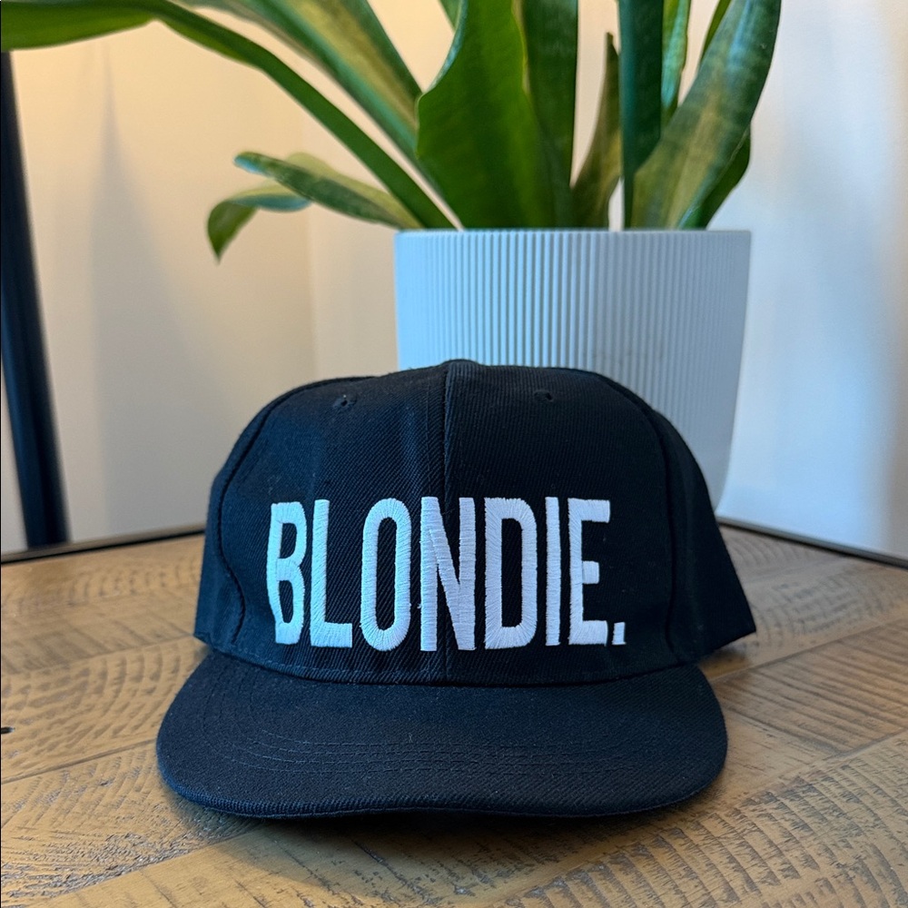 BLONDIE. Black Snapback Hat